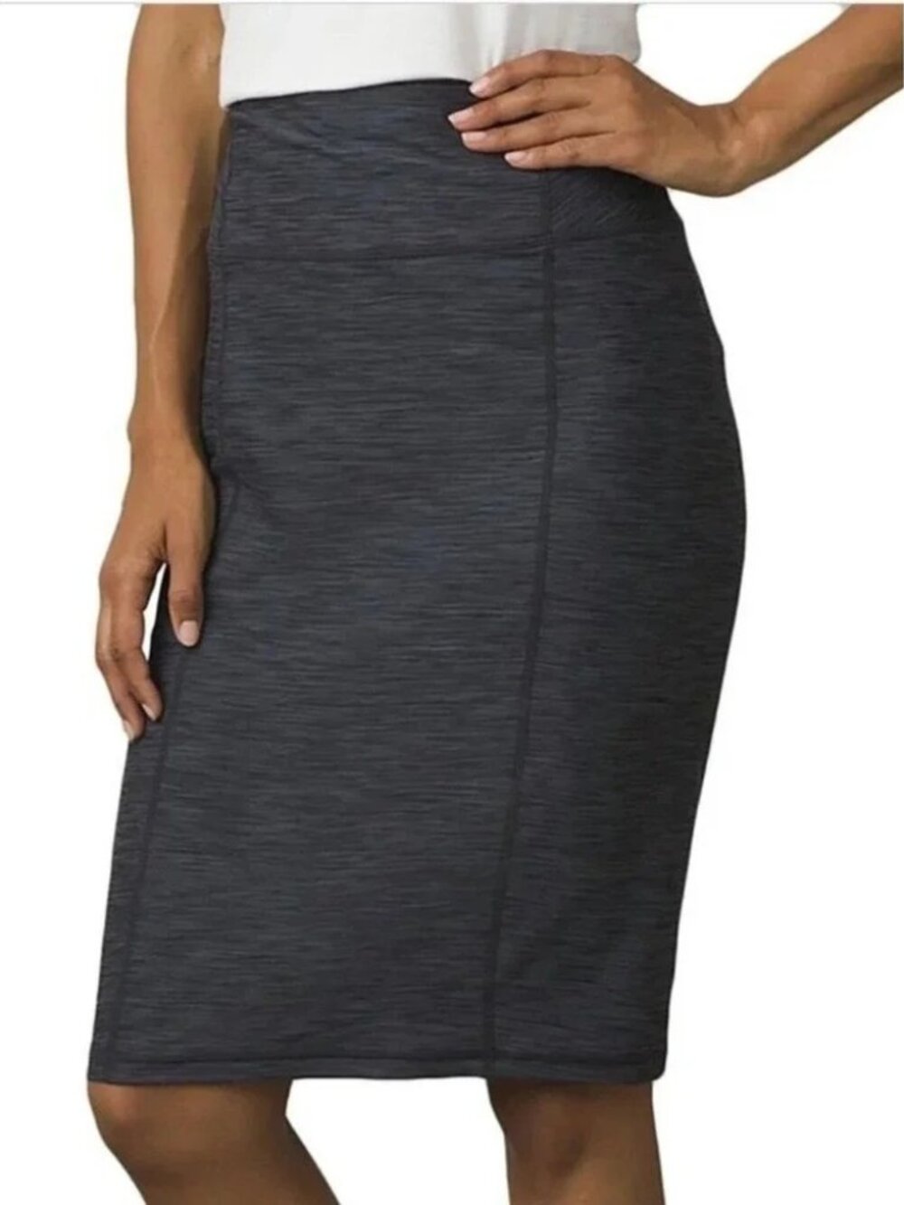 prAna Vertex Skirt Gray Heather Pencil Skirt Size Medium